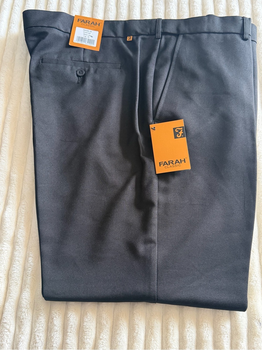 Farah Black Classic Men’s Dress Pants size 46x29
